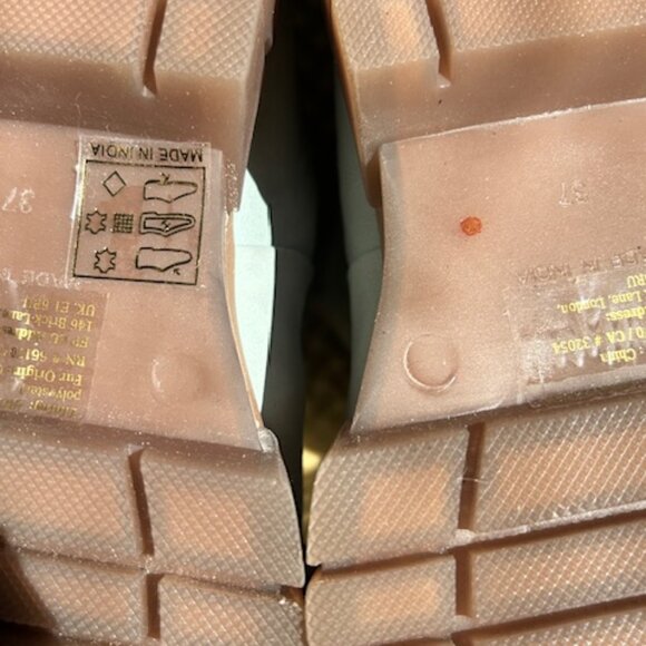 Free People Fable Faux Fur Leather Sky Blue Suede Platform Lug Sole Boots NEW - Picture 11 of 16